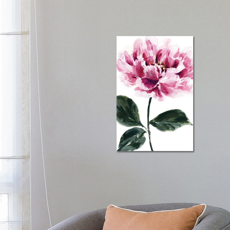 Peony No. 2 1 Piece Wrapped Canvas Painting, 66.04 cm H x 45.72 cm W x 3.175 cm D
