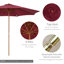 Lakewood Garden Parasol Pulley Operated Patio Umbrella-990532607