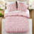 3pcs King Comforter , Textured Floral With Soft Embrace, Breathable Microfiber For All - Season, Lightweight And Safe, Standard, Daughter Design Microfiber, Filling Season Warmth, Adaptability, Safe