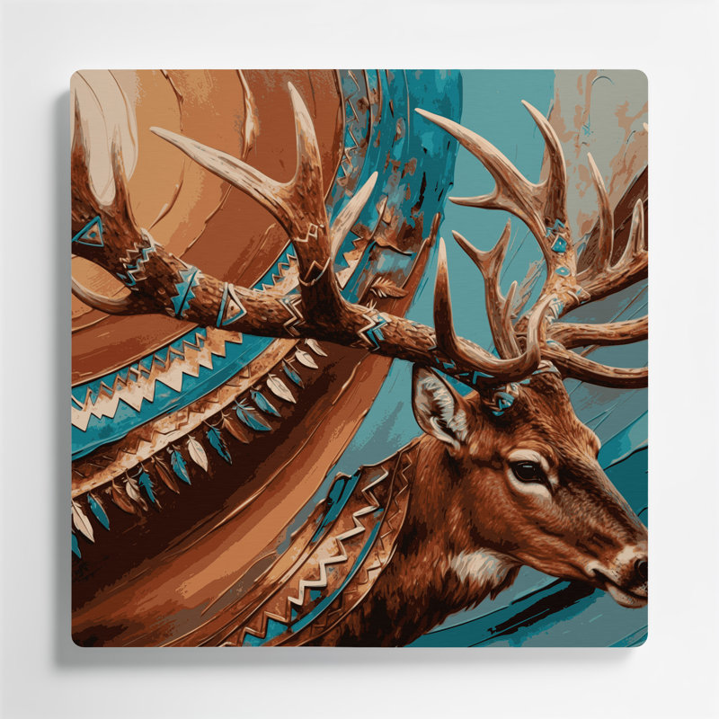 Art mural en métal gris du sud-ouest animaux 1, H 16 po x l 16 po