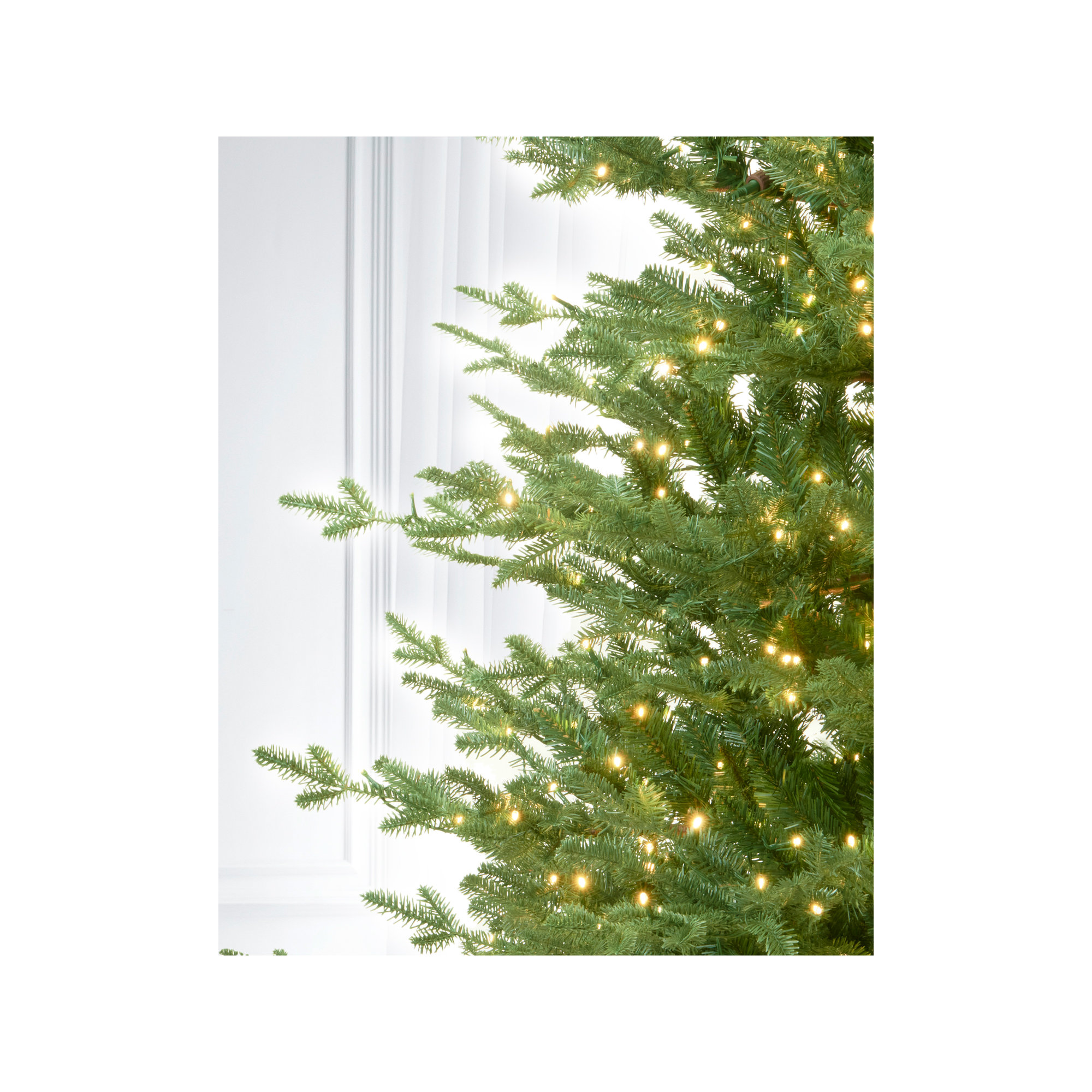 Lighted Artificial Christmas Tree - Stand Included, Pre-Lit, 6.5ft