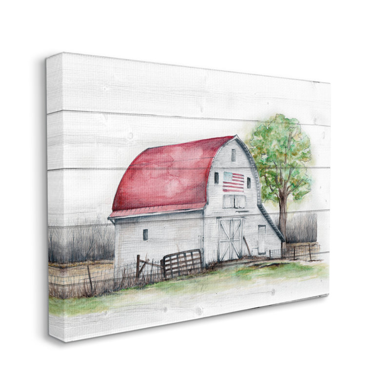 «Rustic Americana Barn», art mural par Studio 731 rep. Levison Designs, H 30 po x l 40 po x P 1,5 po