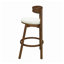 Tabouret de bar rembourré en bois d'hévéa massif l 18,75 po x P 20,5 po x H 41 po Christopher Knight Home-129942534