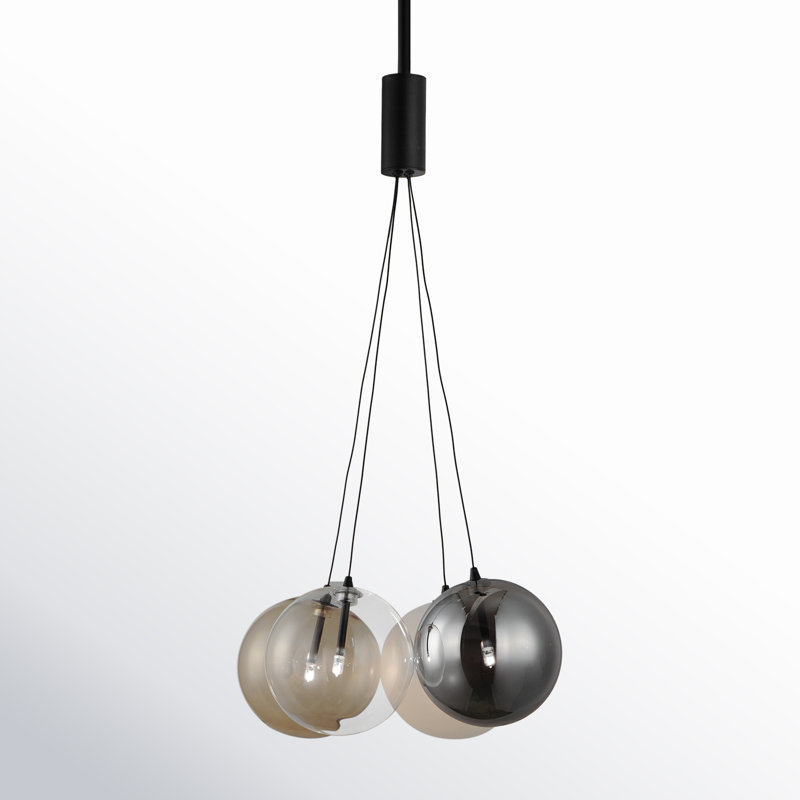 Luminaire suspendu 4 lumières Celica, Noir