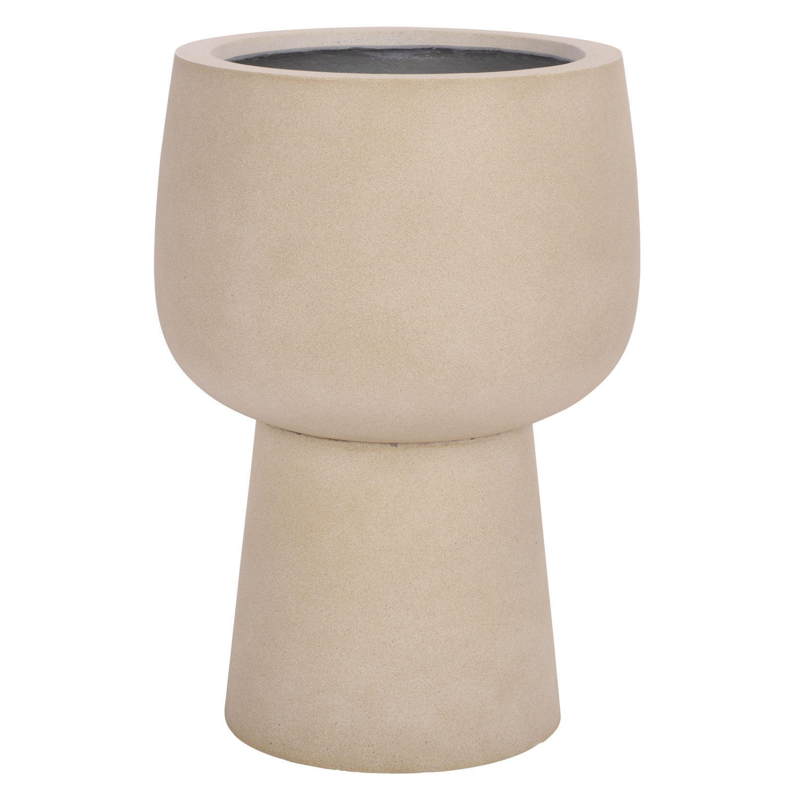 Olivia Pedestal Planter, Beige