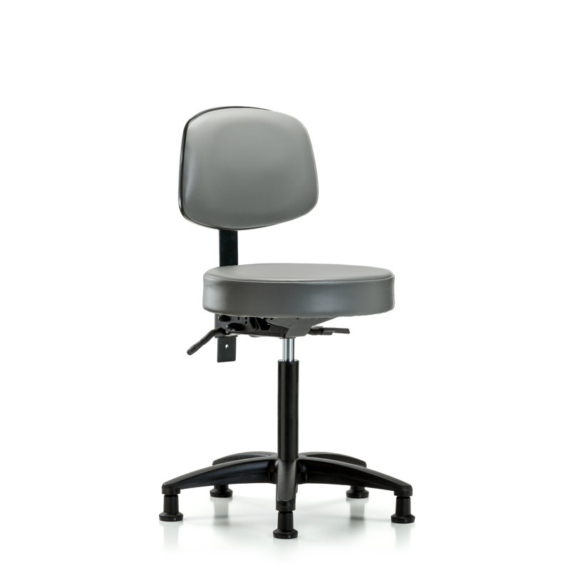 Chaise de travail Kuehne, Patins, gris, Non inclinable inclus
