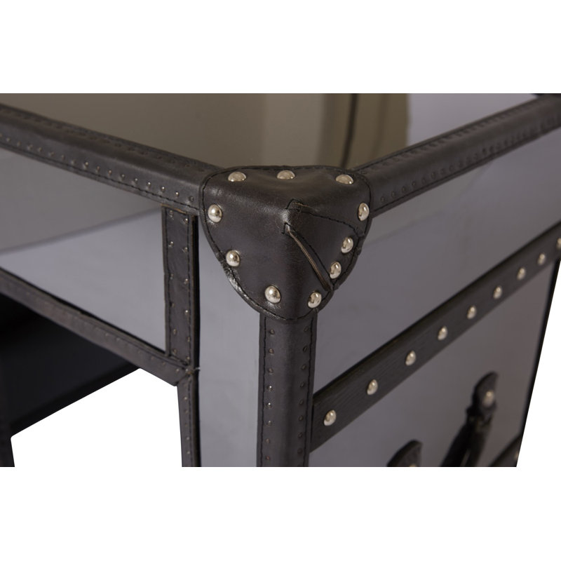 Nucia Sled End Table, Black STamara