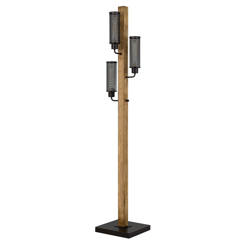 Ahmiyah 61'' Brown Tree Floor Lamp