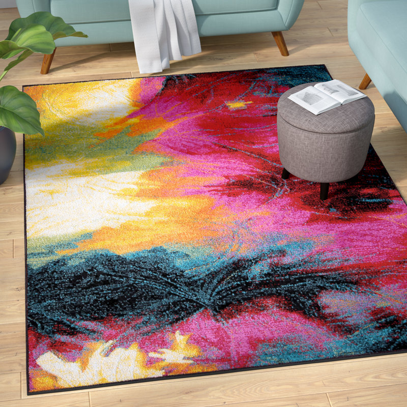 Olgethorpe Abstract Indoor Rug, Rectangle 6'6" X 9'2"