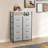 Single Fabric Drawer Nightstand with Open Shelf for Bedroom Living Room-1864102592