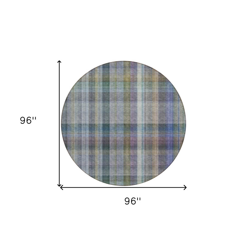 Tapis d'intérieur rond rond 8 po