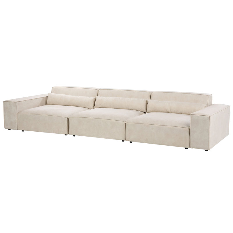 Netanya 3 Seater Sofa, Beige Velvet