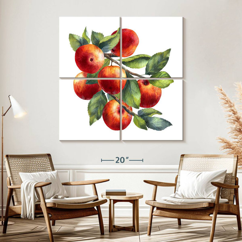 Yarlin Red Apples, 26" H x 26" W