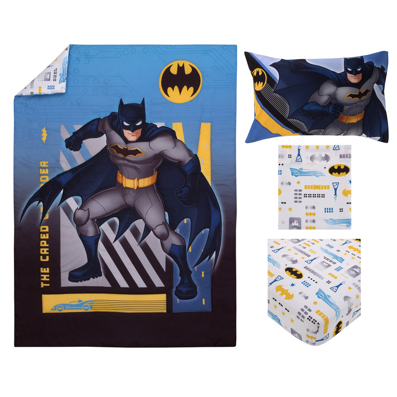 Ensemble de lit pour tout-petits 4 pièces NoJo Warner Bros. Batman The Caped Crusader