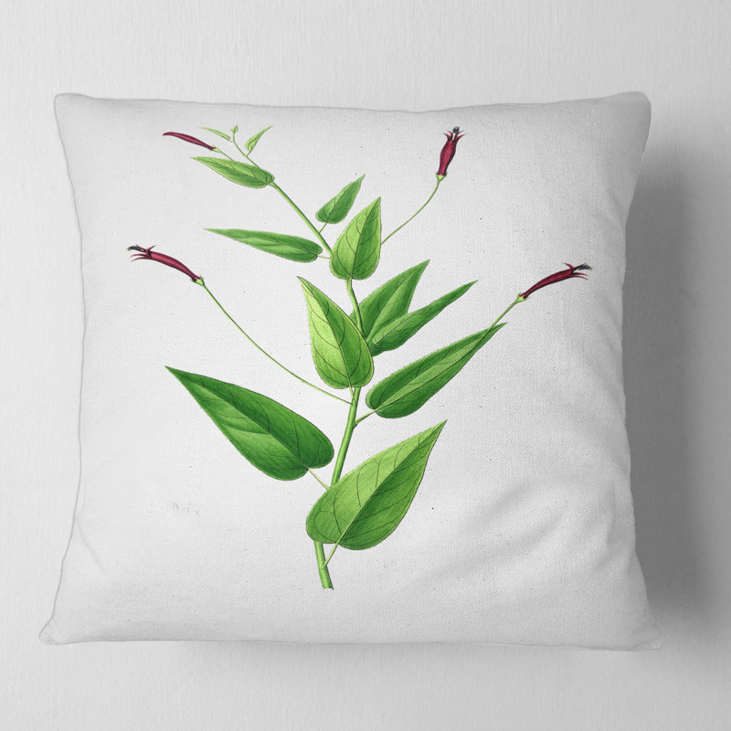 Vintage London Plants VII - coussin traditionnel imprimé, 18" x 18"