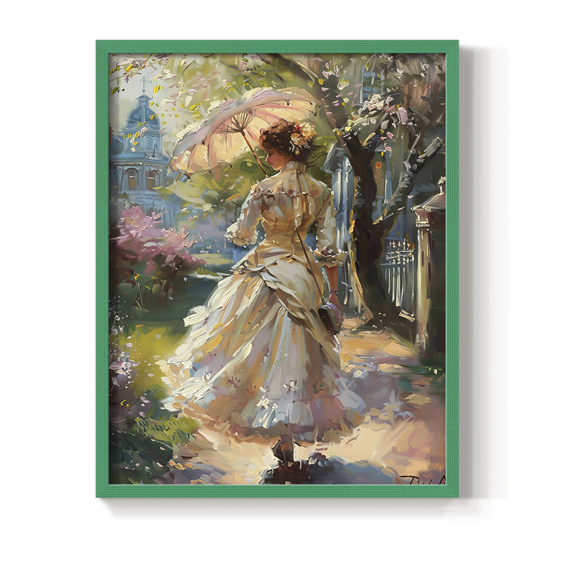 WOMEN Series DCXLIX, reproduction encadrée - bois massif, Vert, H 11 po x l 9 po