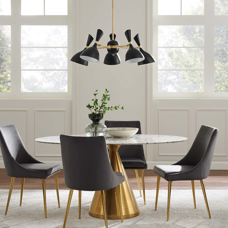 Modway Declare 5-Light 6" Arm Pendant, Black