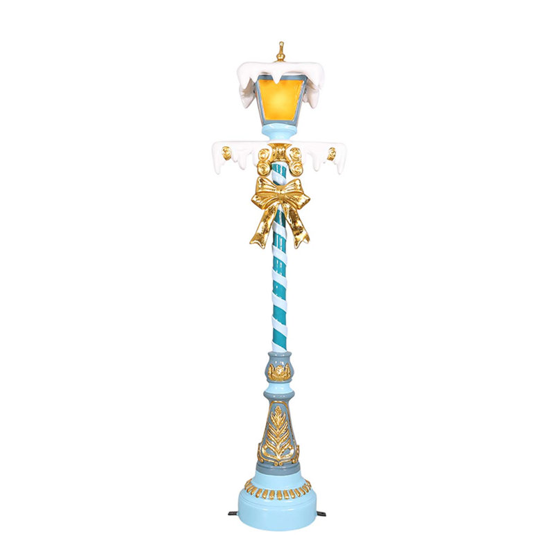 Lampadaire avec lumières 7 pi (bleu)
