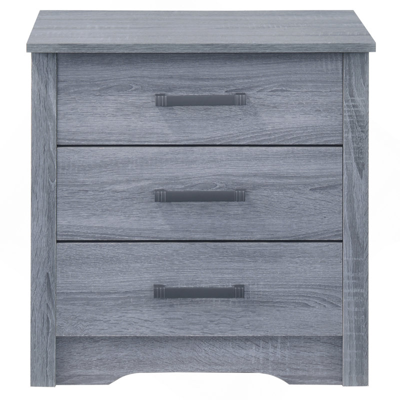 Contemporary Gray Nightstand, Gray