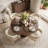 5 Piece Dining Set With 46" Round Pedestal Table & Upholstered Arm Chairs For 4-1731206334