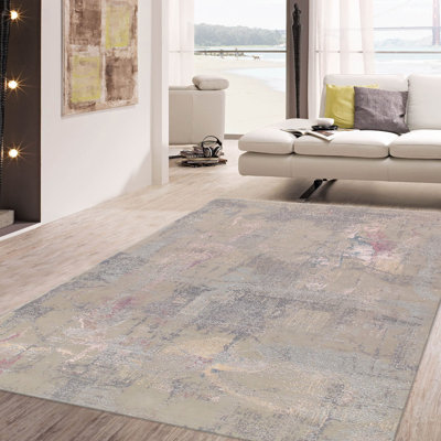 Modern Hand Knotted Abstract Indoor Rug