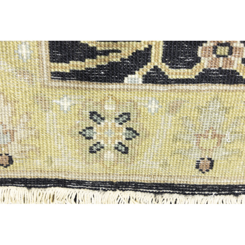 Tapis oriental noir Osh Chobi Peshawar 2x3