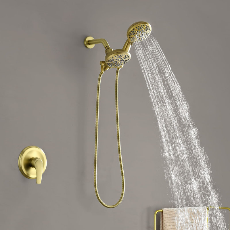 All-In-One Kit with Rough in-Valve, Brushed Gold