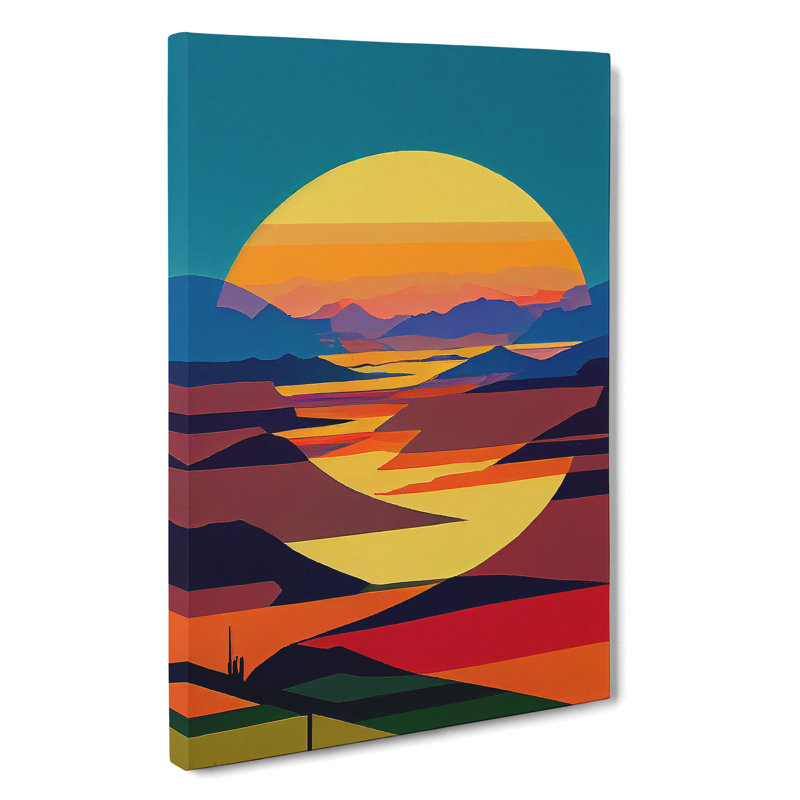 Boundless Sunset Abstract - Wall Art, Wrapped Canvas, 60cm H x 40cm W x 3cm D, No Matte
