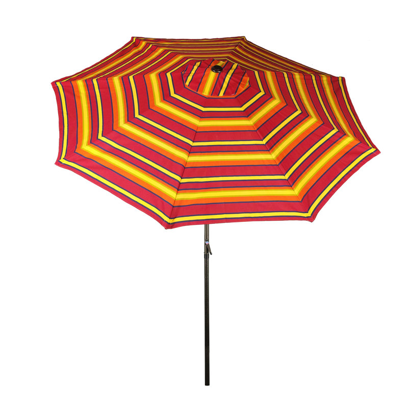 Parasol de marché 9 pi Merrick, Rouge / Jaune