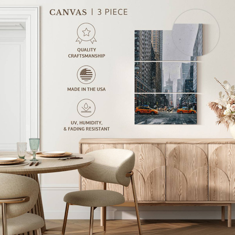 Masam Snowy NYC Street, 57" H x 36" W