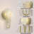 1 - Light 5.7''W Dimmable Metal Gilded Silver ETL Wall Sconces with Petal-Shaped Glass -1625527269