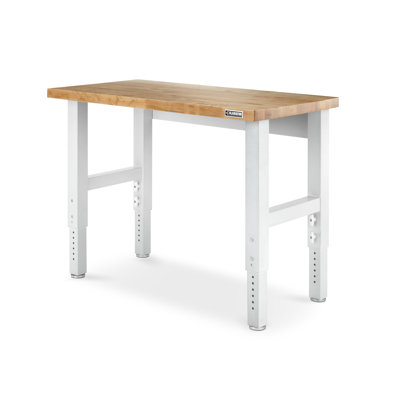 Adjustable Height Hardwood Workbench