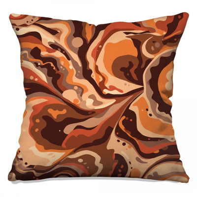 Coussins Swirling Earth Tones