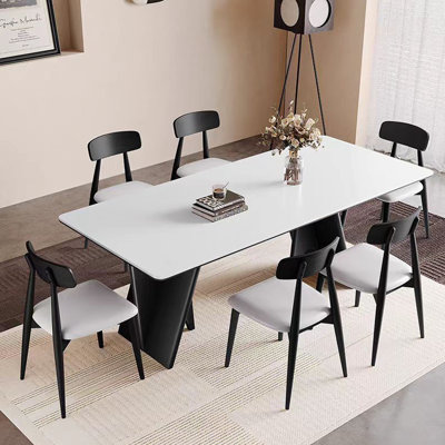 American retro dining table and chair combination