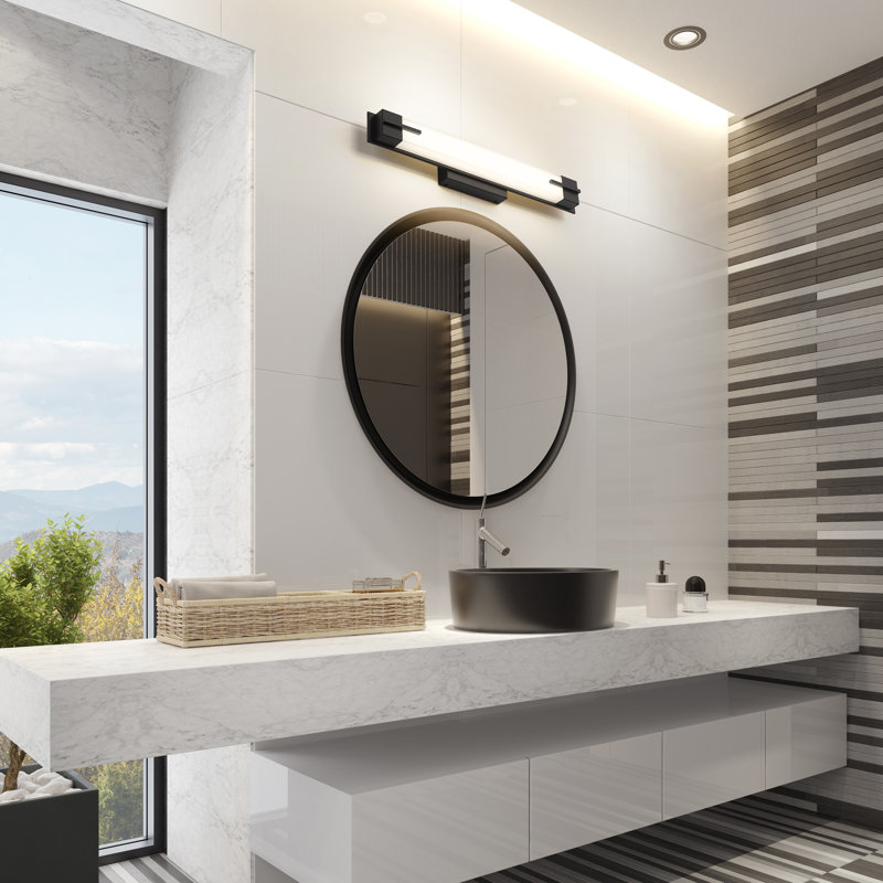 Braxten 1 Light Vanity, Matte Black