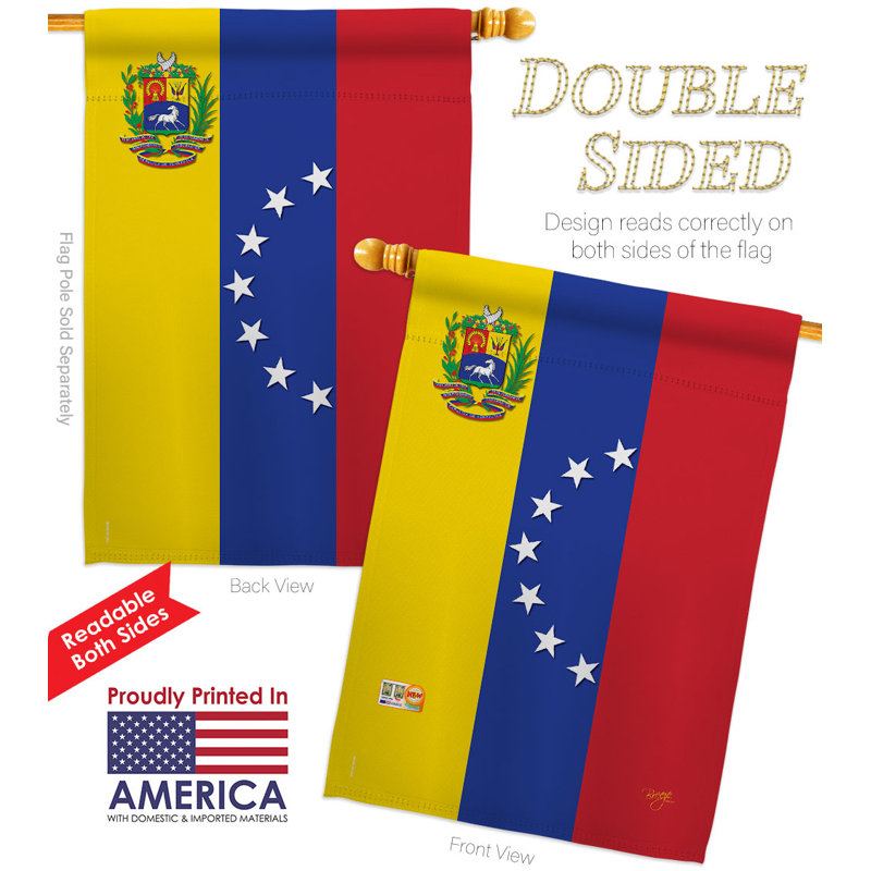Double Sided 40 in. H x 28 in. W Polyester House Flag