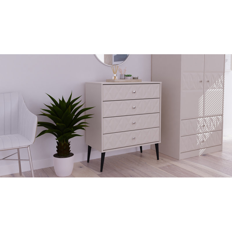 Fully Assembled Hermila 5 - Drawer Chest of Drawers, Kashmir Matt
