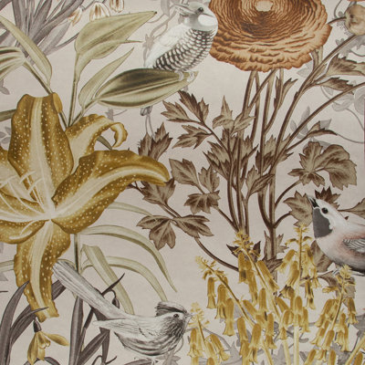 Tropical Collection Mo'orea Inspired Flowers and Birds 27.8' L x 27.5" W Wallpaper Roll