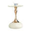 Petite table d'appoint ronde pour petits espaces, table basse, petite table basse de salon, table de bout blanche-125538168