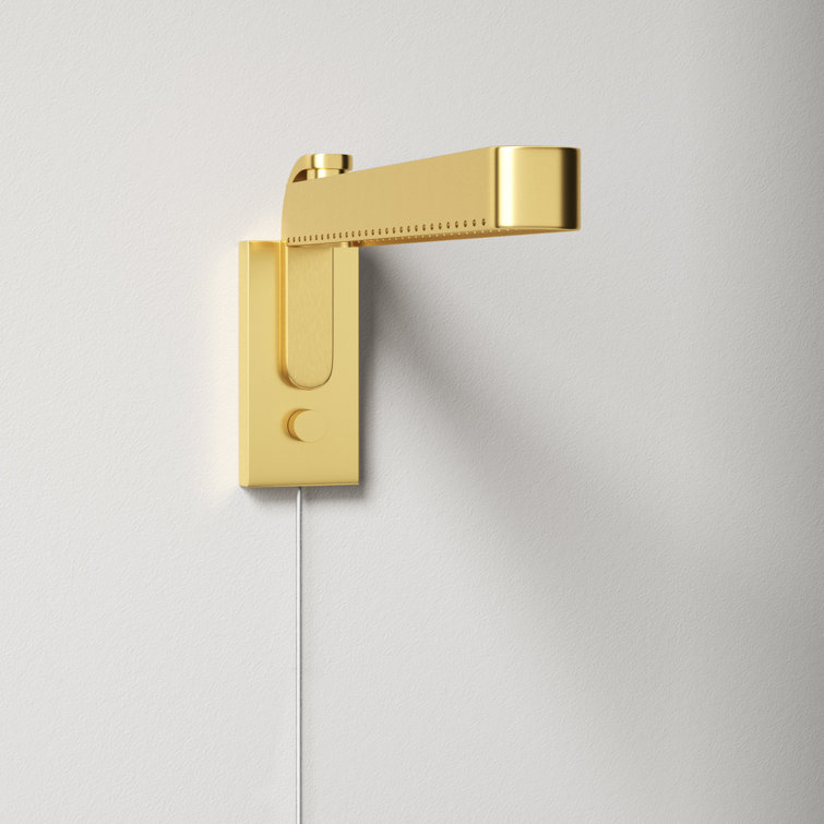 Vernie Single Light Steel Dimmable LED Swing Arm Sconce