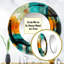 Orange Abstracted Geometric Explorations V - Modern Geometric Round Mirror Wall Decor_MTMIR61561-1764128974