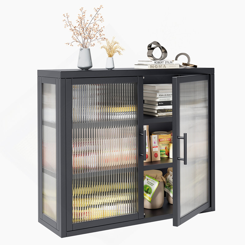 Armoire murale style rétro avec tablettes détachables