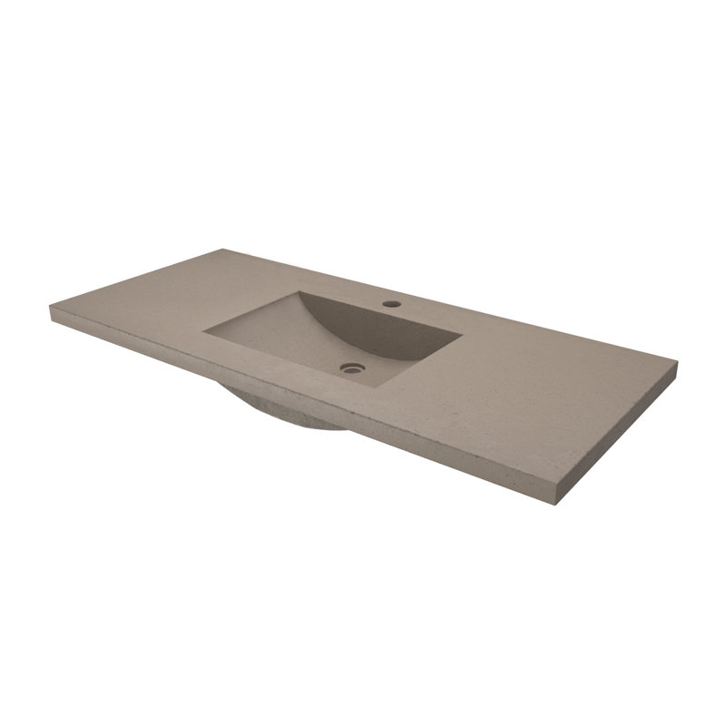 Palomar 48.5" Single Bathroom Vanity Top with Sink, Earth, Single