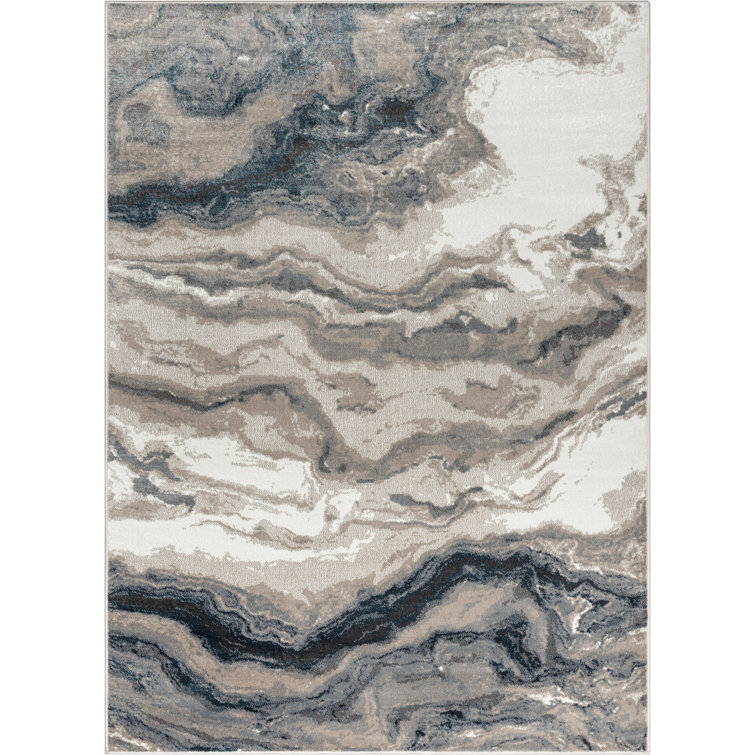 Chimene Yara Modern Abstract Gray Rug