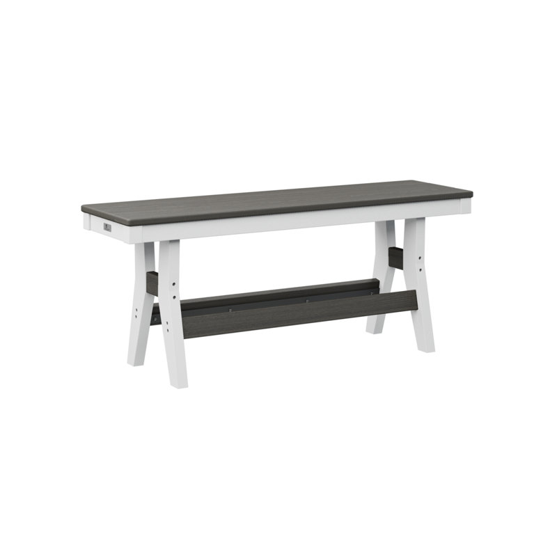 Banc de comptoir gris berlinois Berlin, H 22,5 po x l 44 po x P 12,5 po, Gris bord de mer / blanc