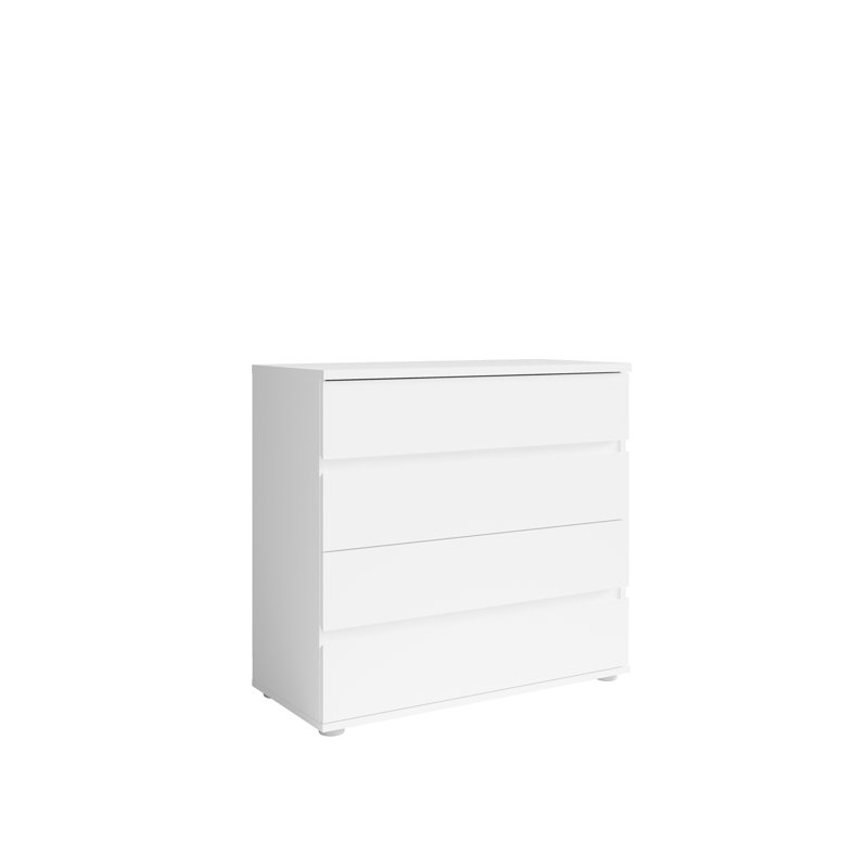 91.2 cm W Chest of 4 Drawers, White