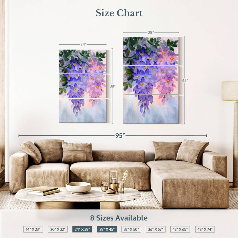Wisteria Flower, 38" H x 24" W