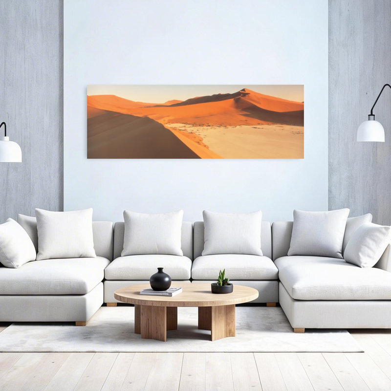 Désert, paysage pacifique serein, paysage abstrait, H 20 po x l 60 po