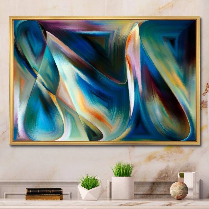 «Energy of Unity III», cadre photo, impression sur toile, H 8 po x l 12 po x P 1 po, Cadre flottant doré