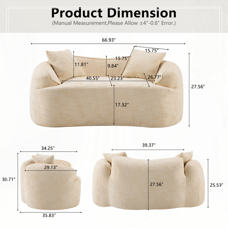 Canapé Chenille, Beige
